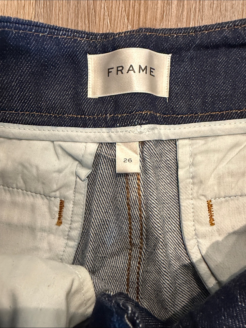 Frame Denim Dark Blue High-Rise Wide Leg Jeans, never worn, no tags. - Picture 3 of 7